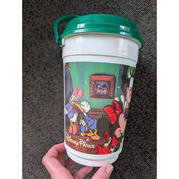 Other - Mickey & Friends Disney Park Popcorn Bucket with Lid Happy Holidays Christmas